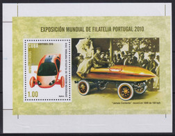 2010.666 CUBA MNH 2010 IMPERFORATED PROOF PORTUGAL PHILATELIC EXPO CAR APTERA. - Geschnittene, Druckproben Und Abarten