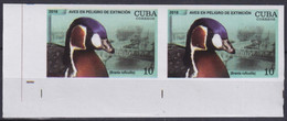 2018.200 CUBA MNH 2018 IMPERFORATED PROOF 10c BIRD ENDANGERED AVES PAJAROS DUCK. - Ongetande, Proeven & Plaatfouten