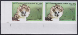 2018.204 CUBA MNH 2018 IMPERFORATED PROOF 75c BIRD ENDANGERED AVES PAJAROS - Geschnittene, Druckproben Und Abarten