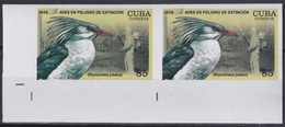 2018.205 CUBA MNH 2018 IMPERFORATED PROOF 85c BIRD ENDANGERED AVES PAJAROS. - Imperforates, Proofs & Errors