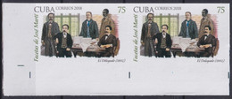 2018.207 CUBA MNH 2018 IMPERFORATED PROOF 75c FACETAS JOSE MARTI DELEGADO PRC. - Sin Dentar, Pruebas De Impresión Y Variedades