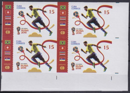 2018.214 CUBA MNH 2018 IMPERFORATED PROOF 15c RUSSIA WORLD SOCCER CHAMPIONSHIP. - Geschnittene, Druckproben Und Abarten