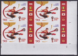 2018.220 CUBA MNH 2018 IMPERFORATED PROOF 90c RUSSIA WORLD SOCCER CHAMPIONSHIP. - Sin Dentar, Pruebas De Impresión Y Variedades