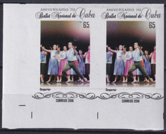 2018.239 CUBA MNH 2018 IMPERFORATED PROOF 65c BALLET NACIONAL DESPERTAR - Ongetande, Proeven & Plaatfouten