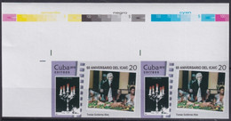 2019.213 CUBA MNH 2019 IMPERFORATED PROOF 20c CINEMA MOVIE TOMAS GUTIERREZ ALEA TITON. - Non Dentellati, Prove E Varietà