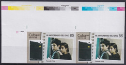 2019.216 CUBA MNH 2019 IMPERFORATED PROOF 10c CINEMA MOVIE FERNANDO PEREZ. - Non Dentelés, épreuves & Variétés