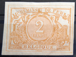 BELGIQUE                       CHEMIN DE FER     N° 14  Non Dentelé                       NEUF* - Mint