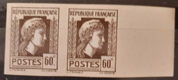 France 1944 N°634 Coq Et Marianne D'Alger Paire BdF Nd  Cote Maury 160€  ** TB - 1944 Coq Et Marianne D'Alger