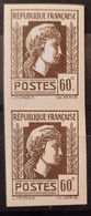 France 1944 N°634 Coq Et Marianne D'Alger Paire  Nd  Cote Maury 160€  ** TB - 1944 Coq Et Maríanne D'Alger