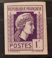 France 1944 N°637 Coq Et Marianne D'Alger  Nd Cote Maury 80€  ** TB - 1944 Gallo E Marianna Di Algeri