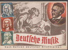 1935. DEUTSCHES REICH POSTKARTE  Deutsche Musik. Nach Motiven Deutscher Briefmarken.  (Michel 573-575) - JF414596 - Covers & Documents
