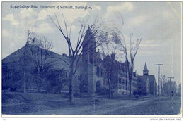 College Row, University Of Vermont, BURLINGTON, Photo PC 1910 Colored - - Burlington