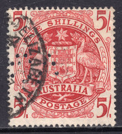 Australia  1948 - Five Shillings - Coat Of Arms - Perfins - Perfin
