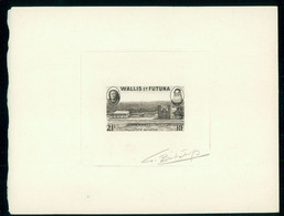 WALLIS ET FUTUNA, EPREUVE D' ARTISTE / ARTIST PROOF, 21F AIRPOST - Imperforates, Proofs & Errors