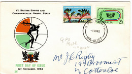 Australia  1962 British Empire Games Perth, First Day Cover GPO Perth - Postmark Collection