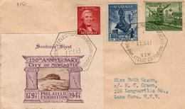 Australia PM 44 1947  Postmark Collection ,Newcastle Philatelic Exhibition,souvenir Cover - Marcofilia