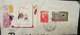 LetDoc. 563. Fragment De Lettre Avec L'année Du Lapin Y&T N°4531 Et Egypte AA517 - Covers & Documents
