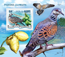 Maldives 2014 Fauna Pigeons And Fruits - Maldives (1965-...)