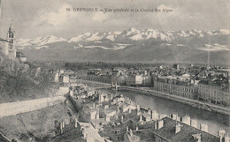 38 -Très Belle Carte Postale Ancienne De GRENOBLE    Vue Aérienne - Grenoble