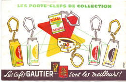 Buvard Vloeipapier - Pub Reclame Les Cafés Gautier - Café & Thé