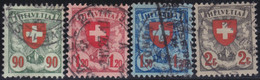 Suisse    .   Y&T   .   208/211        .      O         .      Oblitéré   .   /     .   Cancelled - Usados
