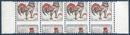 France 1962 Coq N°1331** Bande 4 De Carnets Non Confectionnés Avec Variétés De Piquage Très à Cheval !! Signé Calves - 1962-1965 Gallo De Decaris