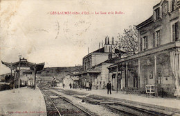 LES LAUMES (21CÔTE  D'OR) LE TRAIN ARRIVANT EN GARE  ECRITE 1904 - Venarey Les Laumes