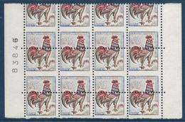 France 1962 Coq N°1331** Grand Bloc De Carnets Non Confectionnés Avec Variétés De Piquage Très à Cheval !! - 1962-1965 Cock Of Decaris