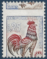 France 1962 Coq N°1331** Timbre De Carnet Couleurs Pales Et Piquage à Cheval !! - 1962-1965 Hahn (Decaris)