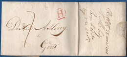 Belgium Netherlands Napoleonic Letter From Rotterdam 23 Mar 1804 To Gent With "H" (Antwerpen)  2102.0907 - 1794-1814 (French Period)