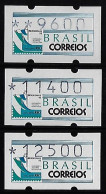 Brazil Year 1993 RHM-SE-5 Automat Stamp 3 Different Values Machine Franking Label Christ The Redeemer Unused - Franking Labels