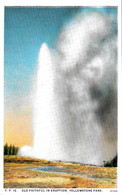 [DC12570] CPA - YELLOSTONE PARK - OLD FAITHFUL IN ERUPTION - PERFECT - Non Viaggiata - Old Postcard - USA Nationalparks