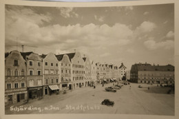 Austria // Photo - AK // Scharding A Inn // Stadt Platz (auto) 1956 - Schärding