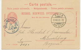 SCHWEIZ "BERN / BRF. EXP." K2 10 C GA-Postkarte (privater Zudruck "Rudolf Senn" - Storia Postale