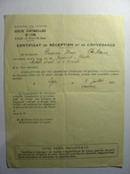 MINISTERE DES PENSIONS CENTRE D'APPAREILLAGE DE LYON - 1923 - CERTIFICAT DE RECEPTION ET DE CONVENANCE BRETELLES DOUBLE - Non Classés