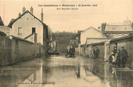 Montereau * La Rue Pépinière Royale * Inondations 26 Janvier 1910 * Crue Inondation - Montereau
