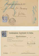 SCHWEIZ 1889/94, 12 C. M. Kontrollzeichen X Und Y Jeweils Als EF (EISENBAHN!!) - Railway