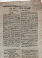 JOURNAL DES DEBATS 07 10 1814 - CONGRES DE VIENNE - CALAIS - PAU DESERTEURS DU 15e RI - CENSURE PRESSE - - 1800 - 1849