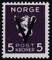 NO207 – NORVEGE - NORWAY – 1941 – VICTORY OVERPRINT ISSUE Without WM – MI # 256Y MNH 45 € - Nuovi