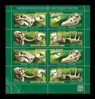 Russia 2020 Mih. 2871I/74I Paleontological Heritage Of Russia. Prehistoric Fauna. Dinosaurs. Mammoths (M/S) MNH ** - Nuevos