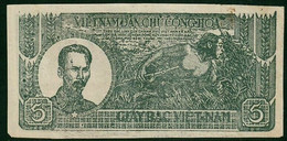 # # # Alte Banknote Aus Nordvietnam (North Vietnam) 5 Dong 1948 AU- # # # - Viêt-Nam