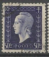 MARIANNE DE DULAC N° 701 BONNET BLEU OBL - Oblitérés