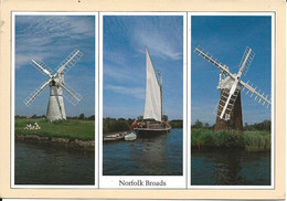 Angleterre. CPM. Norfolk. Norwich. Thurne Mill, Norfolk Wherry, Turf Fen Mill At How Hill (moulins, Animée, Voilier) - Norwich