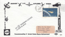 Gemini-7 US Space Project Cover, Astronauts Borman & Lovell In Space 14 Days - Noord-Amerika