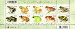 South Africa - 2000 Frogs Sheet (**) # SG 1171-1780 , Mi 1251-1260 - Nuevos