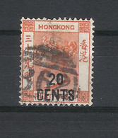 HONG KONG  /  Y. & T.  N° 48  /  REINE  VICTORIA  /  Surcharge 20 Cents - Used Stamps