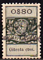 Fiscal/ Revenue, Portugal - Estampilha Fiscal -|- Série De 1929 - 0$80 - Gebruikt