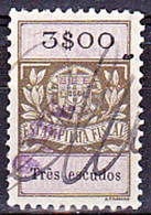 Fiscal/ Revenue, Portugal - Estampilha Fiscal -|- Série De 1929 - 3$00 - Used Stamps