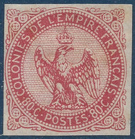 France Colonies Générales N°6* 80c Rose TTB - Eagle And Crown