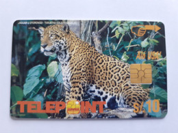 Télépoint S/. 10 - Jaguar N° T1001AE 002218213 - Perú